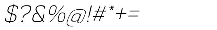 Santech Extra Light Italic Font OTHER CHARS