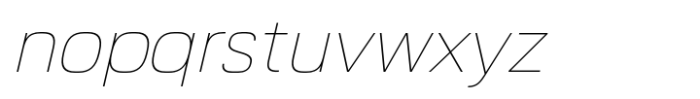 Santech Thin Italic Font LOWERCASE
