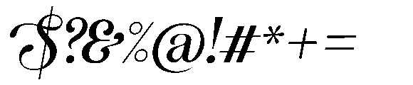 Santiole Script Italic Font OTHER CHARS