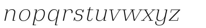 Santiphap Extra Light Italic Font LOWERCASE