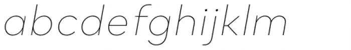 Santral Thin Italic Font LOWERCASE