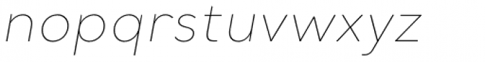 Santral Thin Italic Font LOWERCASE