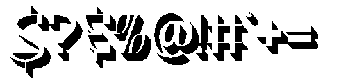 Sanvilo Extrude Font OTHER CHARS