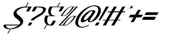 Sanvilo Slant Font OTHER CHARS
