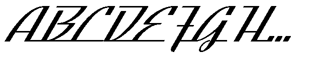 Sanvilo Slant Font UPPERCASE