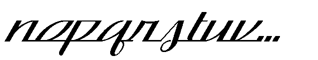 Sanvilo Slant Font LOWERCASE