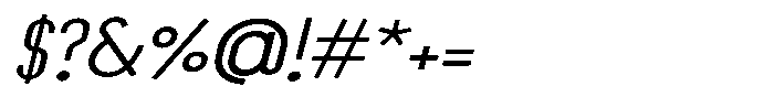 Saqi Bold Expanded Italic Font OTHER CHARS