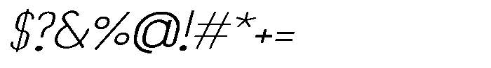 Saqi Expanded Italic Font OTHER CHARS