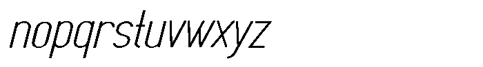 Saqi Expanded Italic Font LOWERCASE