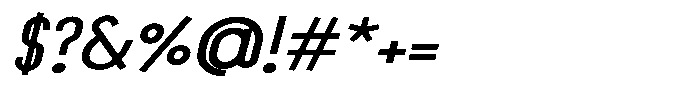Saqi Extra Bold Expanded Italic Font OTHER CHARS
