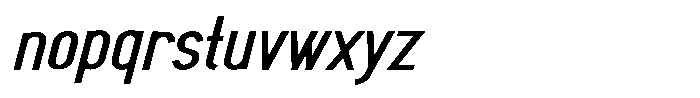 Saqi Extra Bold Expanded Italic Font LOWERCASE