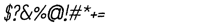 Saqi Rough Bold Italic Font OTHER CHARS