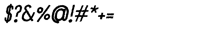 Saqi Rough Extra Bold Italic Font OTHER CHARS