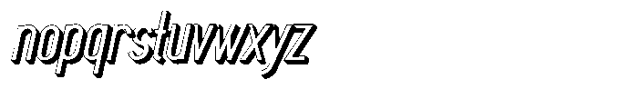 Saqi Shadow Bold Italic Font LOWERCASE