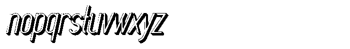Saqi Shadow Italic Font LOWERCASE