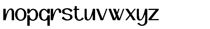 Saramorea Font LOWERCASE