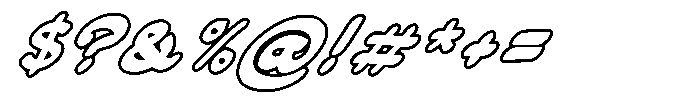 Sardono Inline Font OTHER CHARS