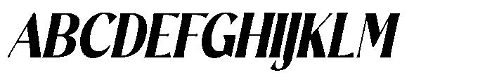 Sarghet Black Condensed Slant Font UPPERCASE