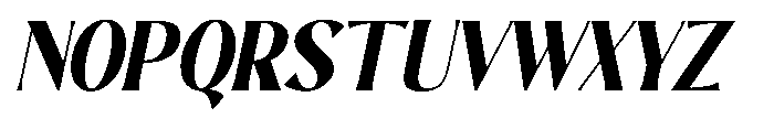 Sarghet Black Condensed Slant Font UPPERCASE