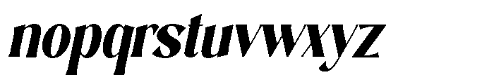 Sarghet Black Condensed Slant Font LOWERCASE
