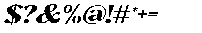 Sarghet Black Expanded Slant Font OTHER CHARS