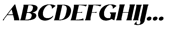 Sarghet Black Expanded Slant Font UPPERCASE