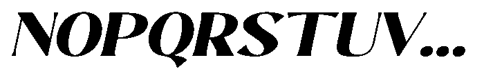 Sarghet Black Expanded Slant Font UPPERCASE