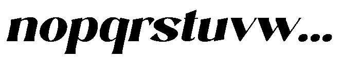 Sarghet Black Expanded Slant Font LOWERCASE