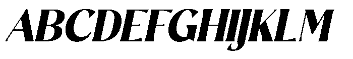 Sarghet Black Slant Font UPPERCASE