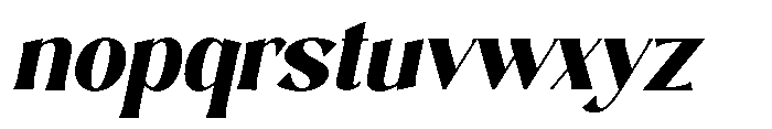 Sarghet Black Slant Font LOWERCASE