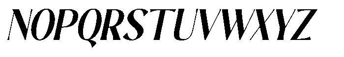 Sarghet Bold Condensed Slant Font UPPERCASE