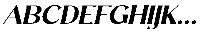 Sarghet Bold Expanded Slant Font UPPERCASE