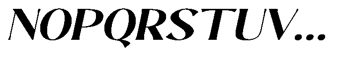 Sarghet Bold Expanded Slant Font UPPERCASE