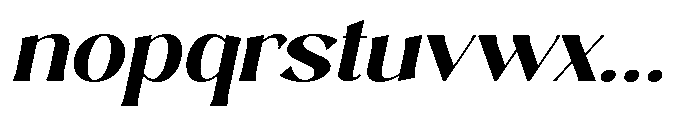 Sarghet Bold Expanded Slant Font LOWERCASE