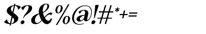 Sarghet Bold Slant Font OTHER CHARS