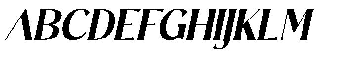 Sarghet Bold Slant Font UPPERCASE