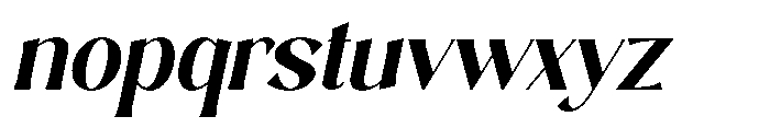 Sarghet Bold Slant Font LOWERCASE