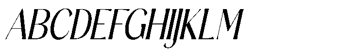 Sarghet Condensed Slant Font UPPERCASE