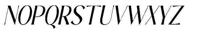 Sarghet Condensed Slant Font UPPERCASE