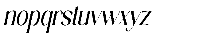 Sarghet Condensed Slant Font LOWERCASE
