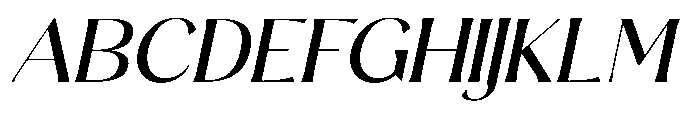 Sarghet Expanded Slant Font UPPERCASE
