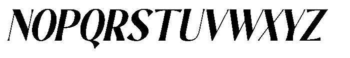 Sarghet Extra Bold Condensed Slant Font UPPERCASE