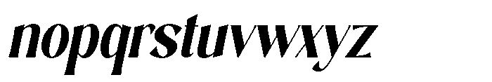 Sarghet Extra Bold Condensed Slant Font LOWERCASE