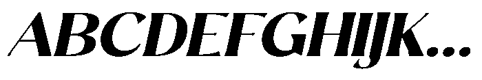 Sarghet Extra Bold Expanded Slant Font UPPERCASE