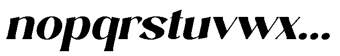 Sarghet Extra Bold Expanded Slant Font LOWERCASE