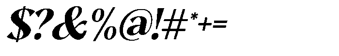 Sarghet Extra Bold Slant Font OTHER CHARS