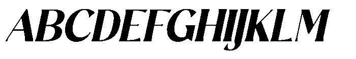 Sarghet Extra Bold Slant Font UPPERCASE