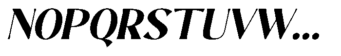Sarghet Extra Bold Slant Font UPPERCASE