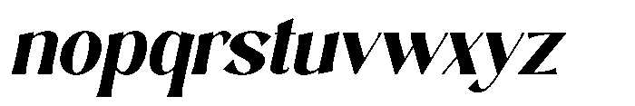 Sarghet Extra Bold Slant Font LOWERCASE