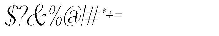 Sarghet Extra Light Condensed Slant Font OTHER CHARS